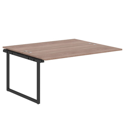 RECTANGULAR SHAPE CLUSTER OF 02 WORKSTATION EXTENSION MADE IN 25MM MFC TOP, E1 LAMINATE CHIPBOARD WITH WOODEN MODESTY PANEL 40X40MM METAL O SHAPE FRAMES by Treejar | Souqify