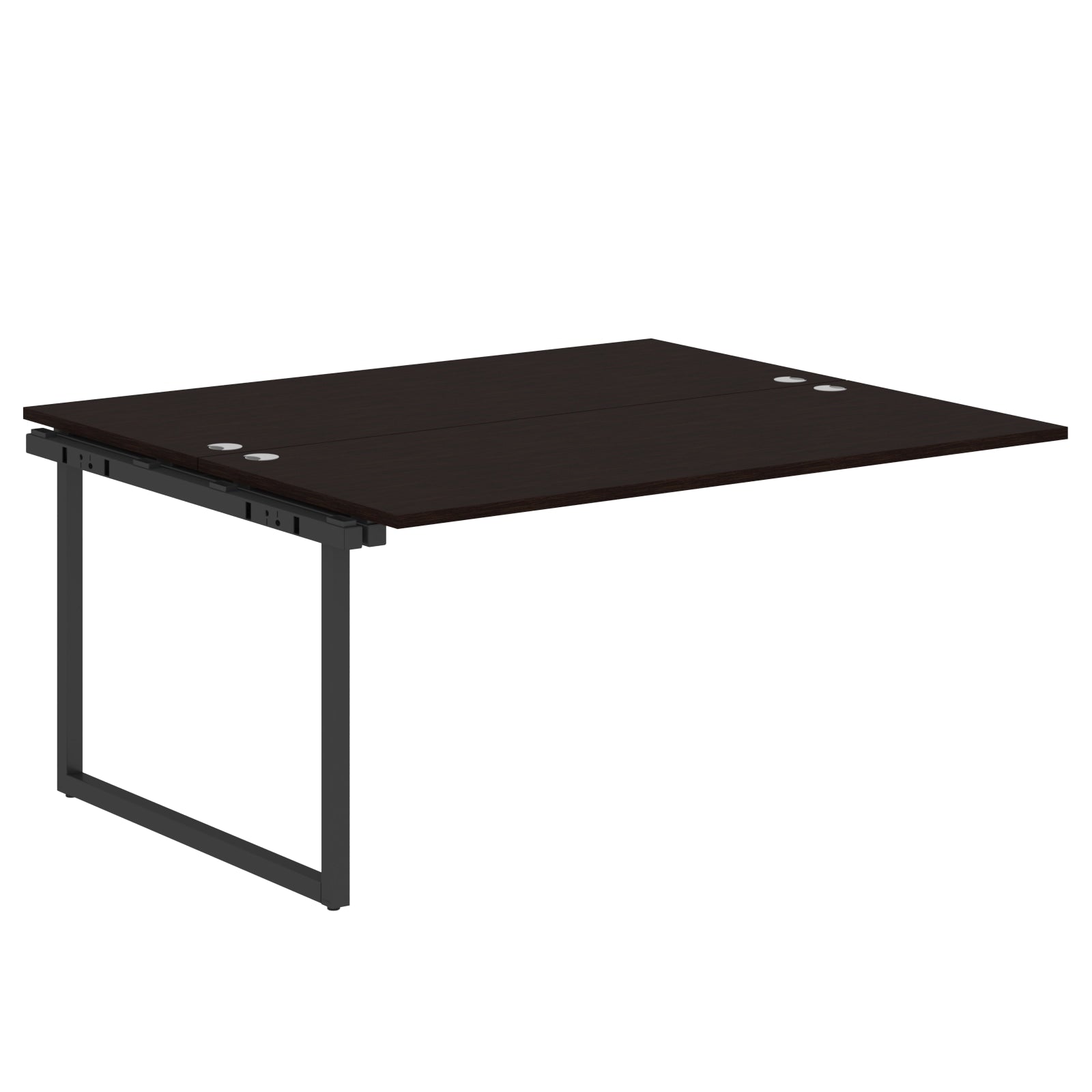 RECTANGULAR SHAPE CLUSTER OF 02 WORKSTATION EXTENSION MADE IN 25MM MFC TOP, E1 LAMINATE CHIPBOARD WITH WOODEN MODESTY PANEL 40X40MM METAL O SHAPE FRAMES by Treejar | Souqify