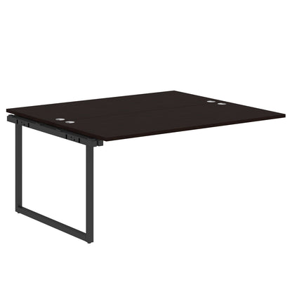 RECTANGULAR SHAPE CLUSTER OF 02 WORKSTATION EXTENSION MADE IN 25MM MFC TOP, E1 LAMINATE CHIPBOARD WITH WOODEN MODESTY PANEL 40X40MM METAL O SHAPE FRAMES by Treejar | Souqify