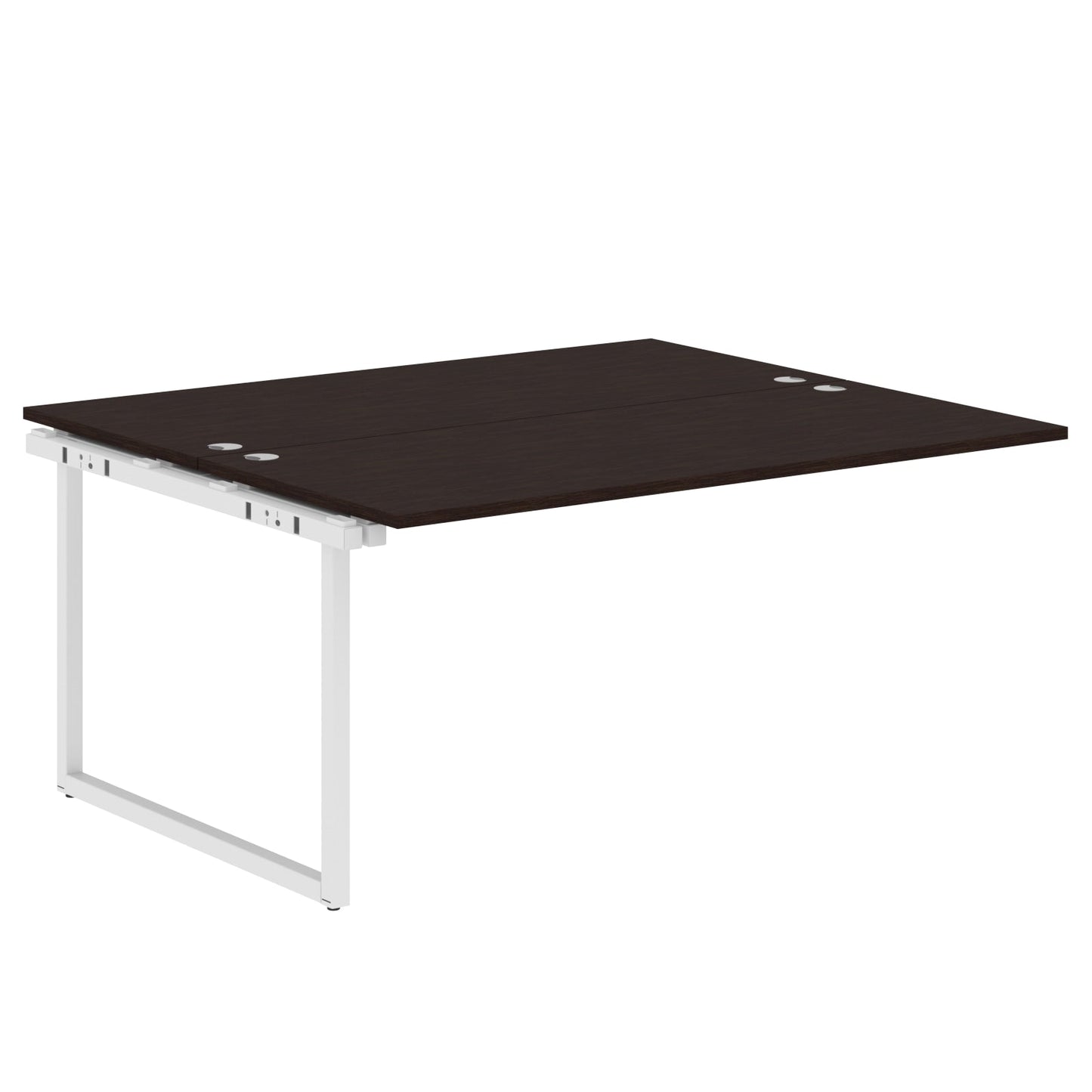 RECTANGULAR SHAPE CLUSTER OF 02 WORKSTATION EXTENSION MADE IN 25MM MFC TOP, E1 LAMINATE CHIPBOARD WITH WOODEN MODESTY PANEL 40X40MM METAL O SHAPE FRAMES by Treejar | Souqify