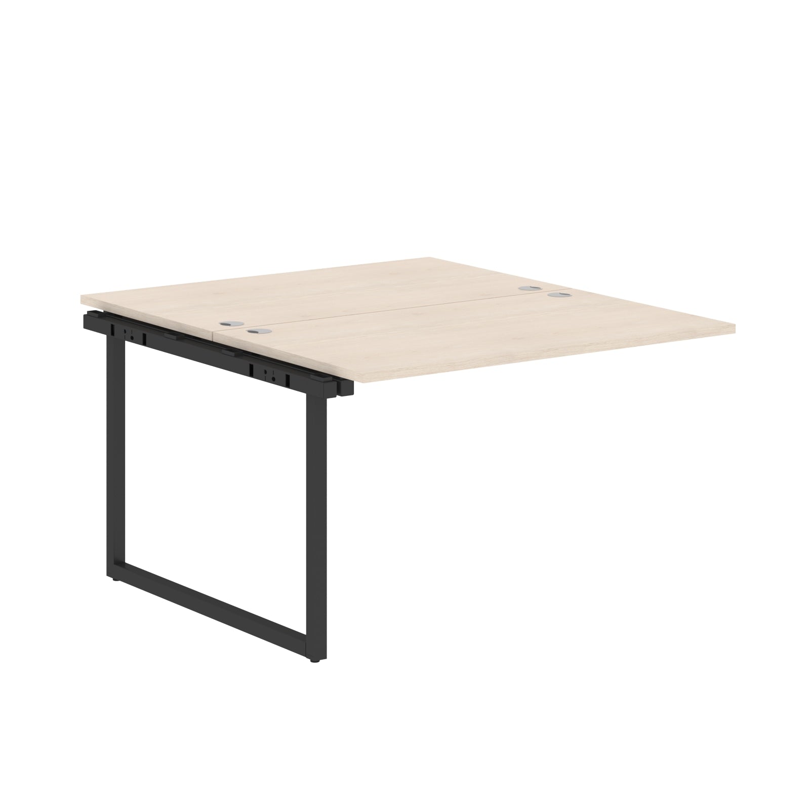 RECTANGULAR SHAPE CLUSTER OF 02 WORKSTATION EXTENSION MADE IN 25MM MFC TOP, E1 LAMINATE CHIPBOARD WITH WOODEN MODESTY PANEL 40X40MM METAL O SHAPE FRAMES by Treejar | Souqify