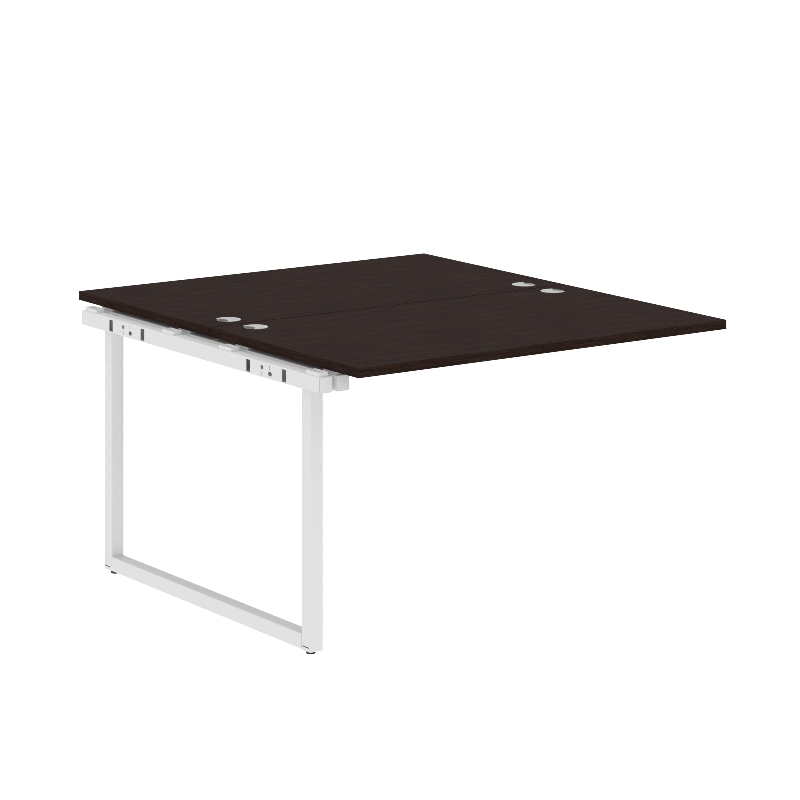 RECTANGULAR SHAPE CLUSTER OF 02 WORKSTATION EXTENSION MADE IN 25MM MFC TOP, E1 LAMINATE CHIPBOARD WITH WOODEN MODESTY PANEL 40X40MM METAL O SHAPE FRAMES by Treejar | Souqify