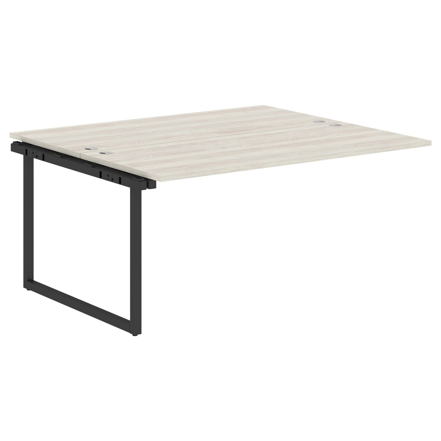 RECTANGULAR SHAPE CLUSTER OF 02 WORKSTATION EXTENSION MADE IN 25MM MFC TOP, E1 LAMINATE CHIPBOARD WITH WOODEN MODESTY PANEL 40X40MM METAL O SHAPE FRAMES by Treejar | Souqify