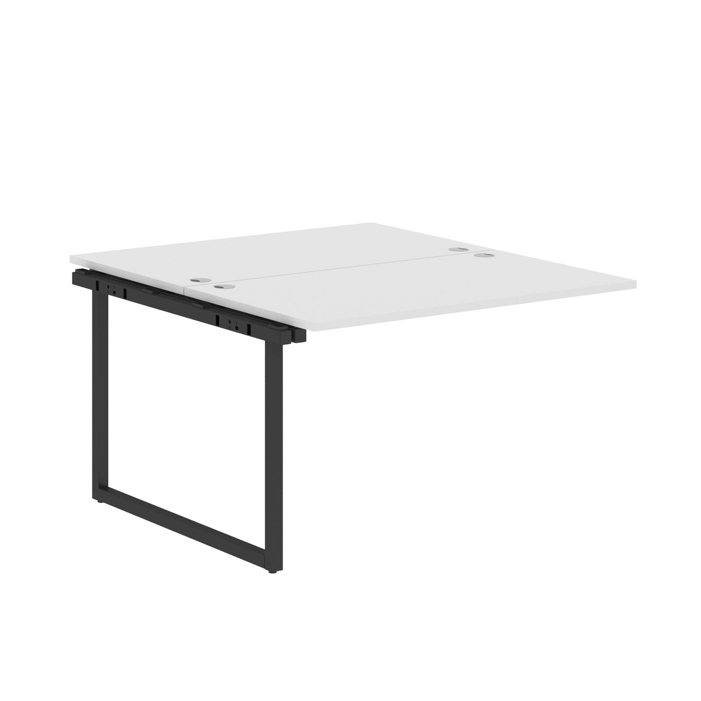RECTANGULAR SHAPE CLUSTER OF 02 WORKSTATION EXTENSION MADE IN 25MM MFC TOP, E1 LAMINATE CHIPBOARD WITH WOODEN MODESTY PANEL 40X40MM METAL O SHAPE FRAMES by Treejar | Souqify
