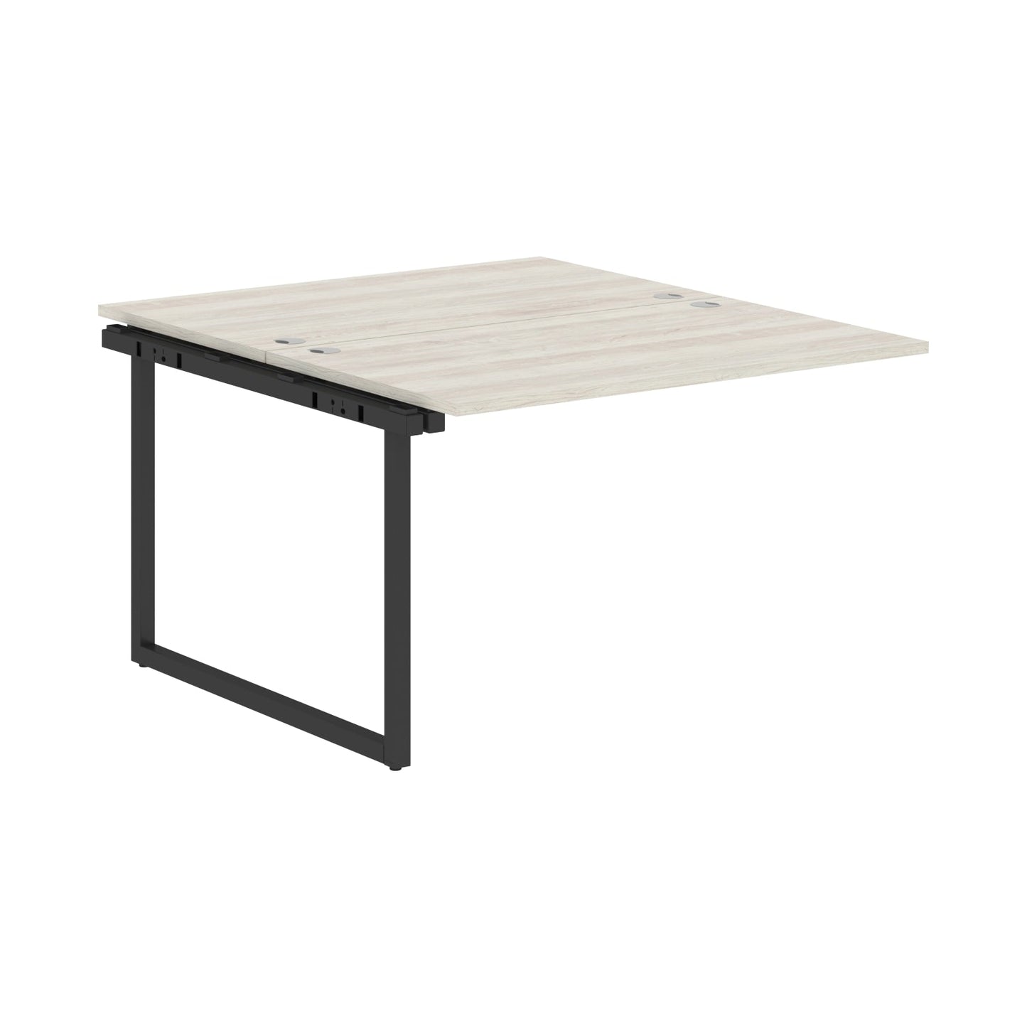 RECTANGULAR SHAPE CLUSTER OF 02 WORKSTATION EXTENSION MADE IN 25MM MFC TOP, E1 LAMINATE CHIPBOARD WITH WOODEN MODESTY PANEL 40X40MM METAL O SHAPE FRAMES by Treejar | Souqify