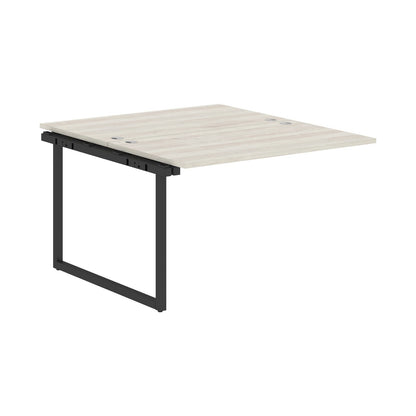 RECTANGULAR SHAPE CLUSTER OF 02 WORKSTATION EXTENSION MADE IN 25MM MFC TOP, E1 LAMINATE CHIPBOARD WITH WOODEN MODESTY PANEL 40X40MM METAL O SHAPE FRAMES by Treejar | Souqify