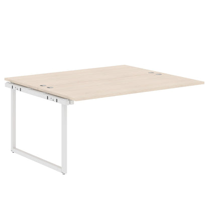 RECTANGULAR SHAPE CLUSTER OF 02 WORKSTATION EXTENSION MADE IN 25MM MFC TOP, E1 LAMINATE CHIPBOARD WITH WOODEN MODESTY PANEL 40X40MM METAL O SHAPE FRAMES by Treejar | Souqify