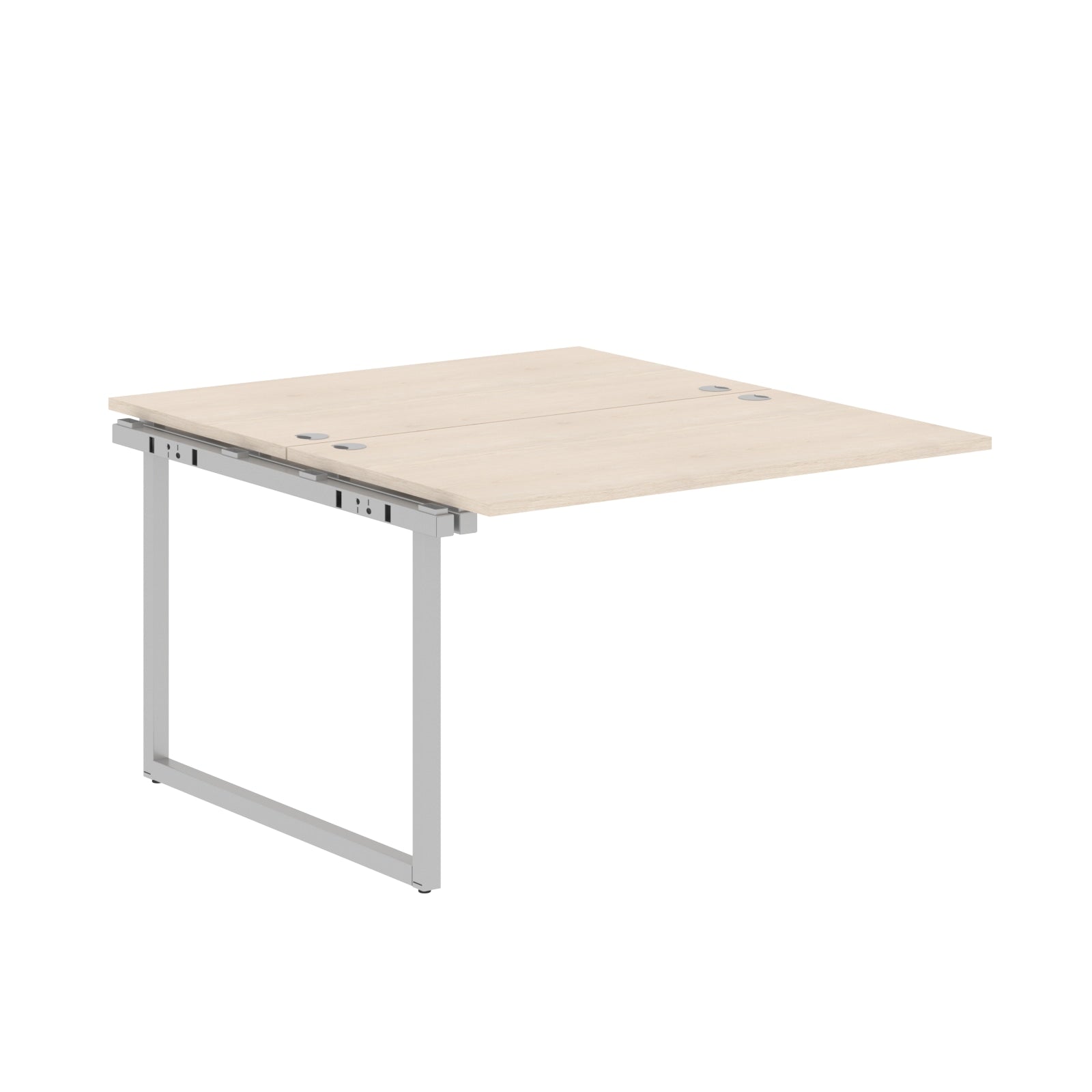 RECTANGULAR SHAPE CLUSTER OF 02 WORKSTATION EXTENSION MADE IN 25MM MFC TOP, E1 LAMINATE CHIPBOARD WITH WOODEN MODESTY PANEL 40X40MM METAL O SHAPE FRAMES by Treejar | Souqify