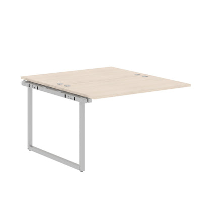 RECTANGULAR SHAPE CLUSTER OF 02 WORKSTATION EXTENSION MADE IN 25MM MFC TOP, E1 LAMINATE CHIPBOARD WITH WOODEN MODESTY PANEL 40X40MM METAL O SHAPE FRAMES by Treejar | Souqify