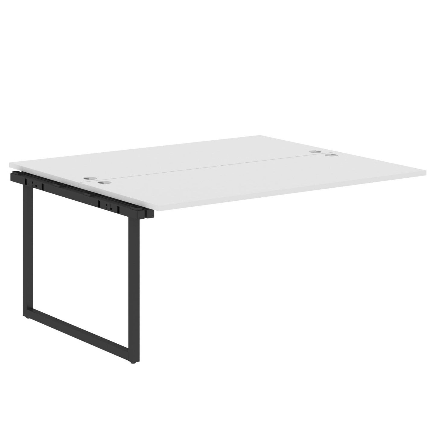 RECTANGULAR SHAPE CLUSTER OF 02 WORKSTATION EXTENSION MADE IN 25MM MFC TOP, E1 LAMINATE CHIPBOARD WITH WOODEN MODESTY PANEL 40X40MM METAL O SHAPE FRAMES by Treejar | Souqify