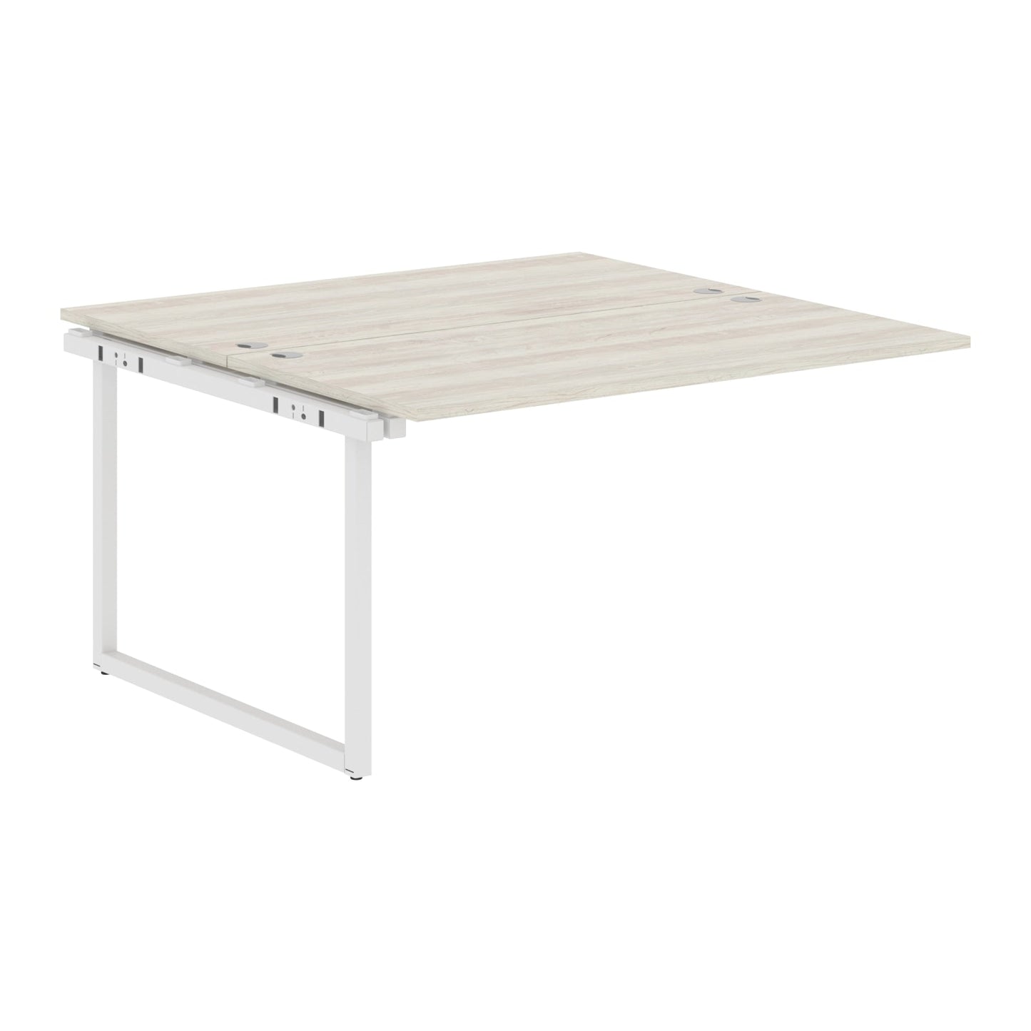 RECTANGULAR SHAPE CLUSTER OF 02 WORKSTATION EXTENSION MADE IN 25MM MFC TOP, E1 LAMINATE CHIPBOARD WITH WOODEN MODESTY PANEL 40X40MM METAL O SHAPE FRAMES by Treejar | Souqify
