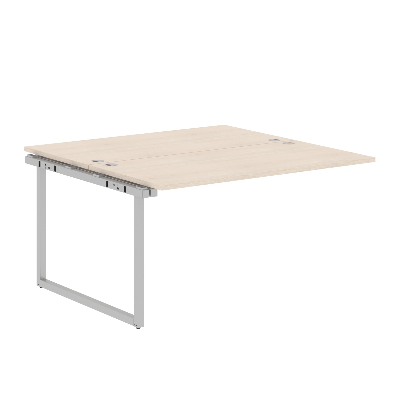 RECTANGULAR SHAPE CLUSTER OF 02 WORKSTATION EXTENSION MADE IN 25MM MFC TOP, E1 LAMINATE CHIPBOARD WITH WOODEN MODESTY PANEL 40X40MM METAL O SHAPE FRAMES by Treejar | Souqify