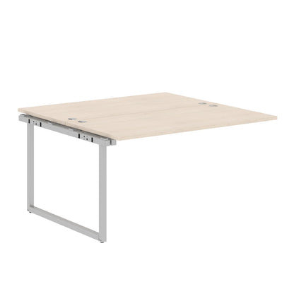 RECTANGULAR SHAPE CLUSTER OF 02 WORKSTATION EXTENSION MADE IN 25MM MFC TOP, E1 LAMINATE CHIPBOARD WITH WOODEN MODESTY PANEL 40X40MM METAL O SHAPE FRAMES by Treejar | Souqify