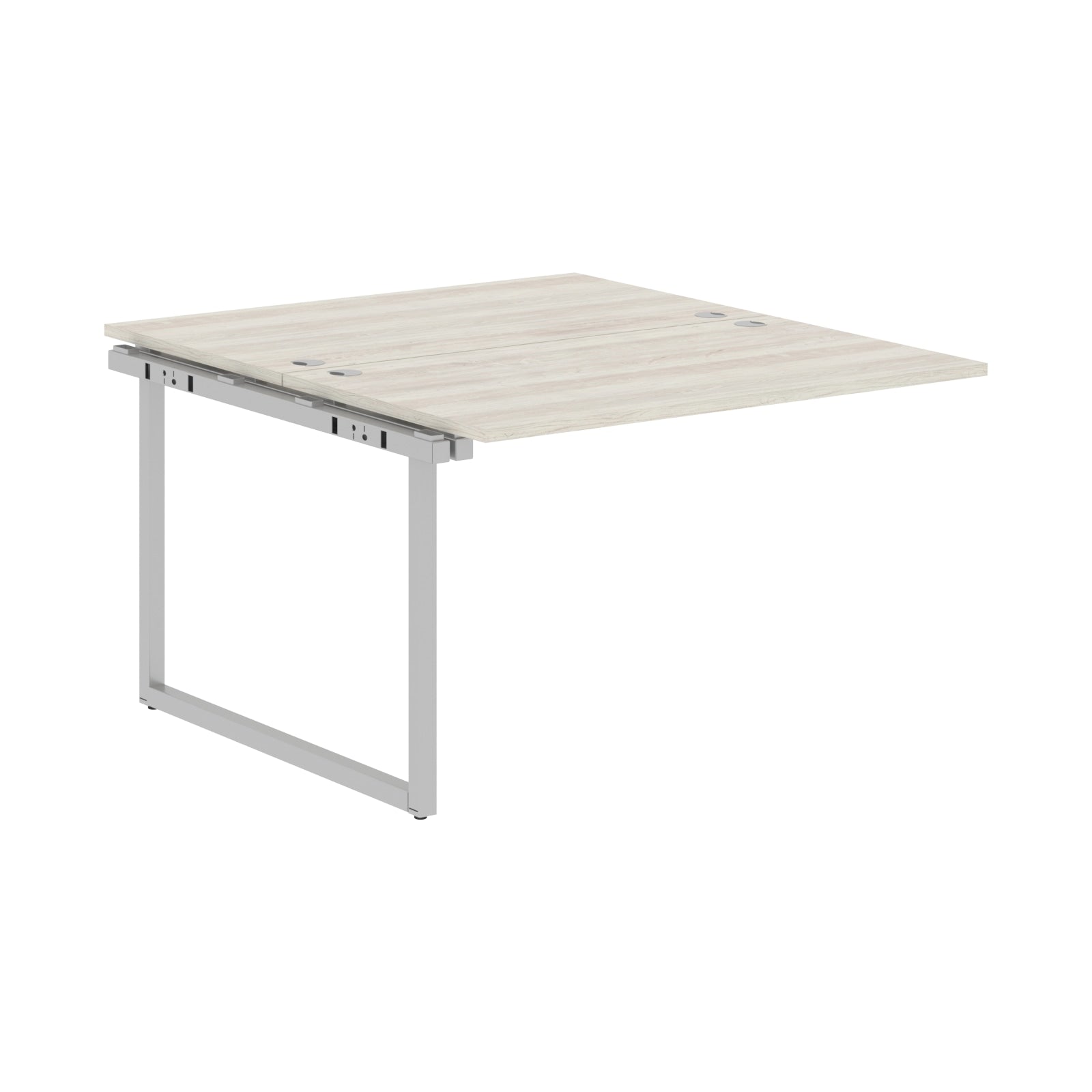 RECTANGULAR SHAPE CLUSTER OF 02 WORKSTATION EXTENSION MADE IN 25MM MFC TOP, E1 LAMINATE CHIPBOARD WITH WOODEN MODESTY PANEL 40X40MM METAL O SHAPE FRAMES by Treejar | Souqify