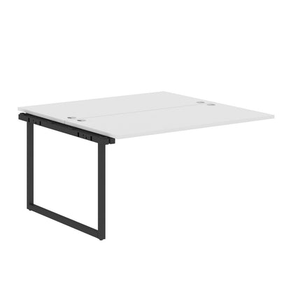 RECTANGULAR SHAPE CLUSTER OF 02 WORKSTATION EXTENSION MADE IN 25MM MFC TOP, E1 LAMINATE CHIPBOARD WITH WOODEN MODESTY PANEL 40X40MM METAL O SHAPE FRAMES by Treejar | Souqify