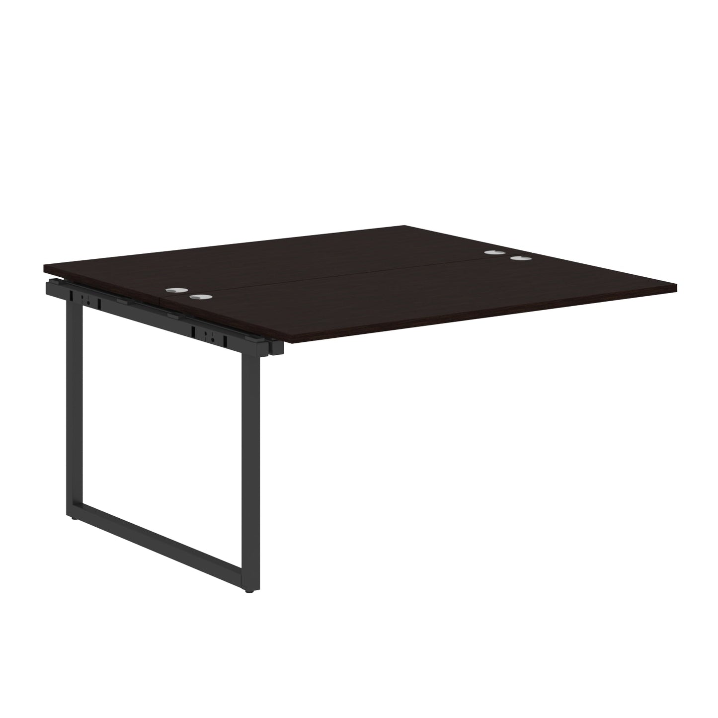 RECTANGULAR SHAPE CLUSTER OF 02 WORKSTATION EXTENSION MADE IN 25MM MFC TOP, E1 LAMINATE CHIPBOARD WITH WOODEN MODESTY PANEL 40X40MM METAL O SHAPE FRAMES by Treejar | Souqify