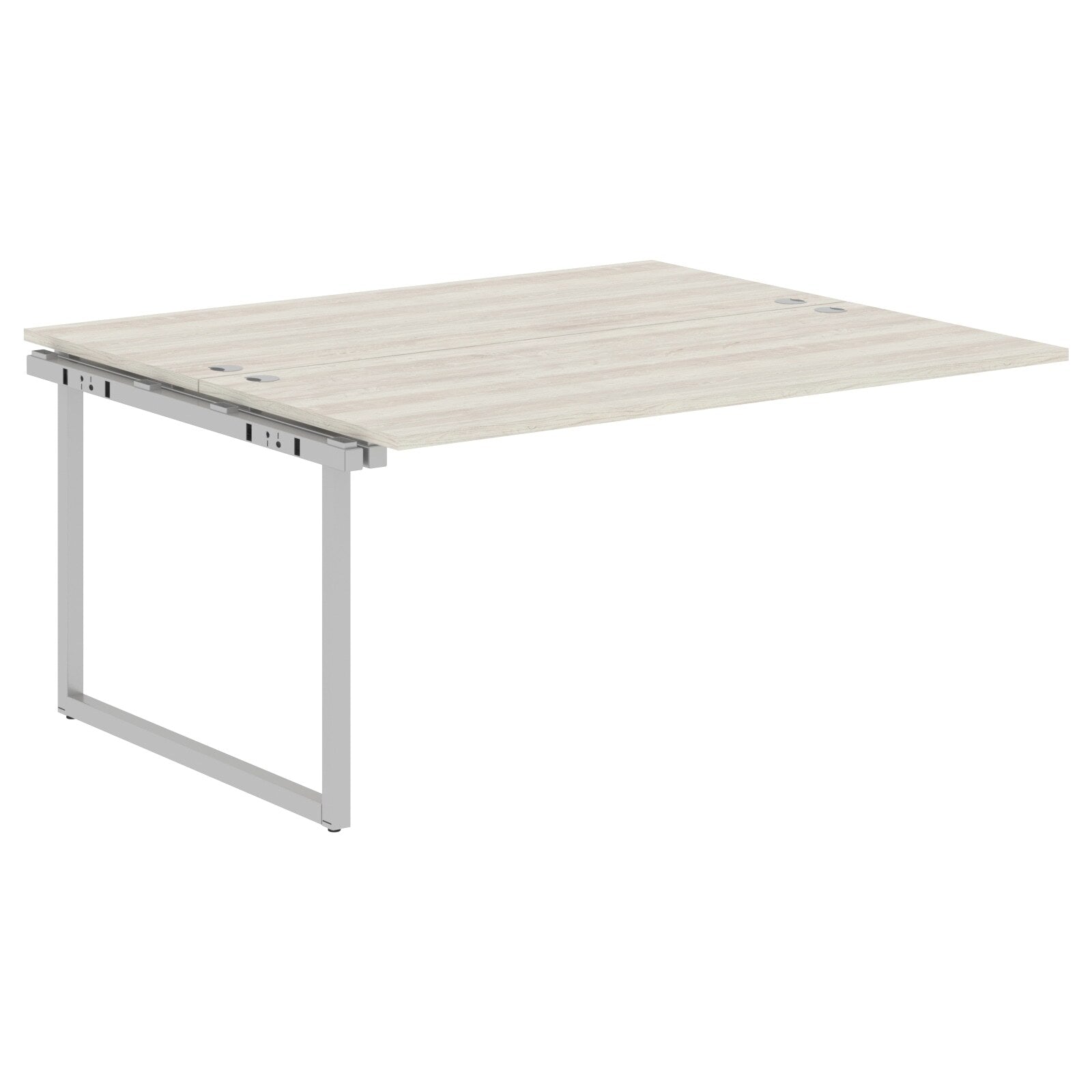 RECTANGULAR SHAPE CLUSTER OF 02 WORKSTATION EXTENSION MADE IN 25MM MFC TOP, E1 LAMINATE CHIPBOARD WITH WOODEN MODESTY PANEL 40X40MM METAL O SHAPE FRAMES by Treejar | Souqify