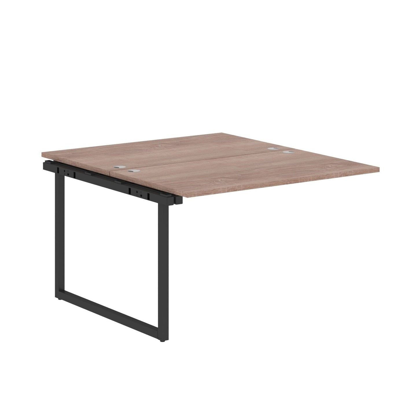 RECTANGULAR SHAPE CLUSTER OF 02 WORKSTATION EXTENSION MADE IN 25MM MFC TOP, E1 LAMINATE CHIPBOARD WITH WOODEN MODESTY PANEL 40X40MM METAL O SHAPE FRAMES by Treejar | Souqify