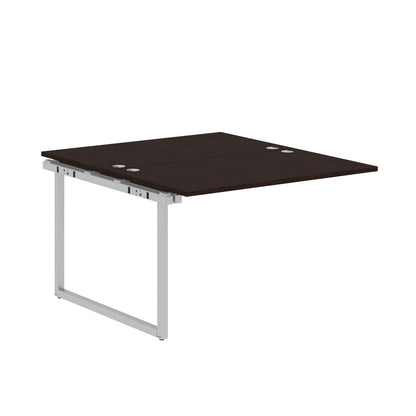 RECTANGULAR SHAPE CLUSTER OF 02 WORKSTATION EXTENSION MADE IN 25MM MFC TOP, E1 LAMINATE CHIPBOARD WITH WOODEN MODESTY PANEL 40X40MM METAL O SHAPE FRAMES by Treejar | Souqify