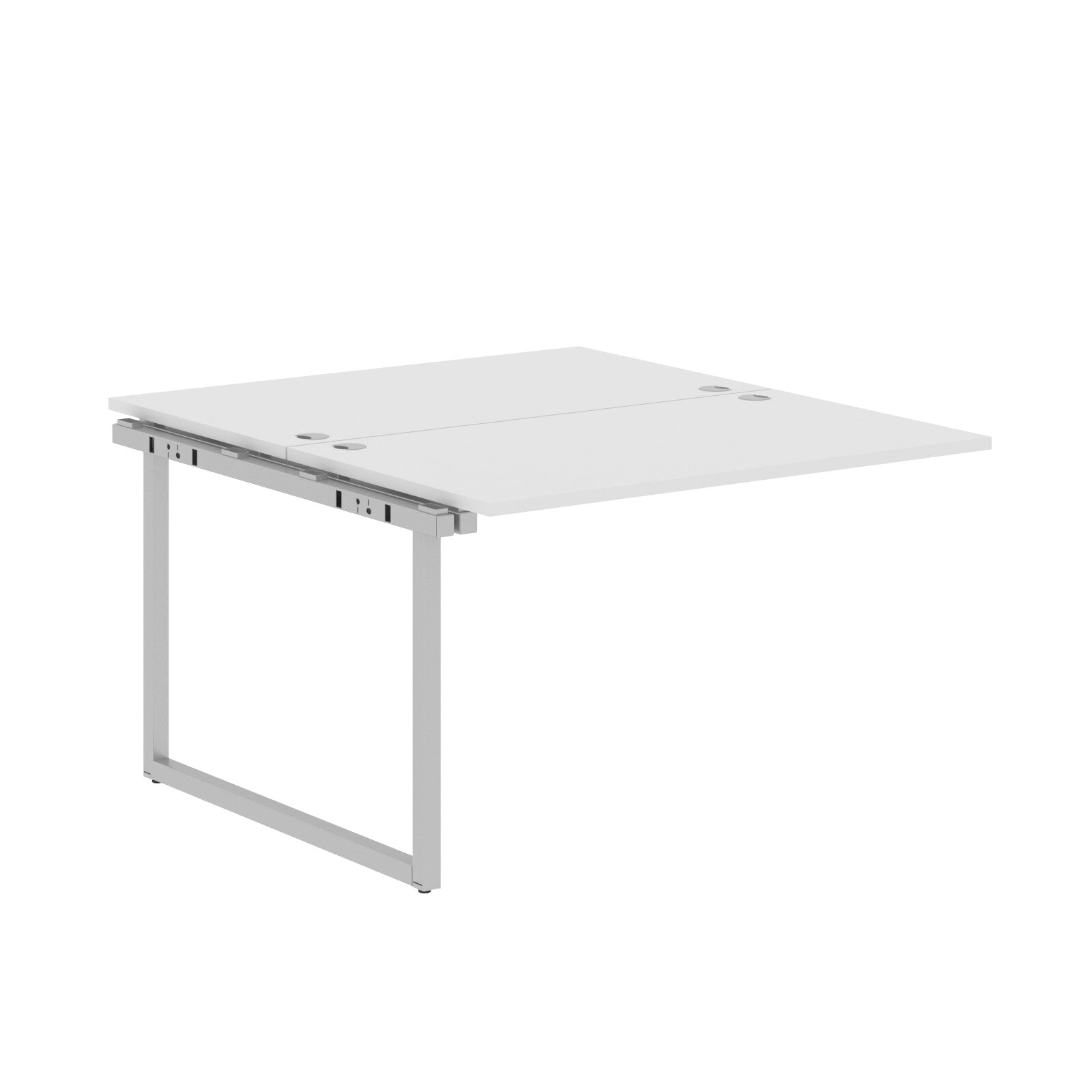 RECTANGULAR SHAPE CLUSTER OF 02 WORKSTATION EXTENSION MADE IN 25MM MFC TOP, E1 LAMINATE CHIPBOARD WITH WOODEN MODESTY PANEL 40X40MM METAL O SHAPE FRAMES by Treejar | Souqify