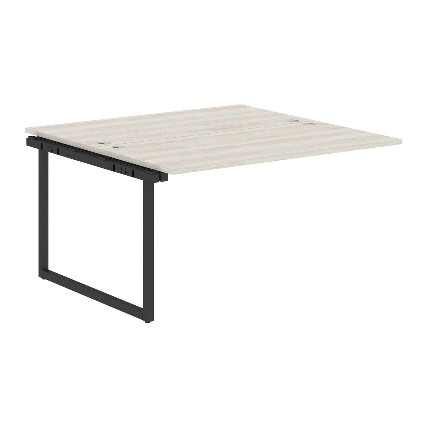 RECTANGULAR SHAPE CLUSTER OF 02 WORKSTATION EXTENSION MADE IN 25MM MFC TOP, E1 LAMINATE CHIPBOARD WITH WOODEN MODESTY PANEL 40X40MM METAL O SHAPE FRAMES by Treejar | Souqify