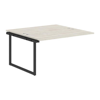 RECTANGULAR SHAPE CLUSTER OF 02 WORKSTATION EXTENSION MADE IN 25MM MFC TOP, E1 LAMINATE CHIPBOARD WITH WOODEN MODESTY PANEL 40X40MM METAL O SHAPE FRAMES by Treejar | Souqify