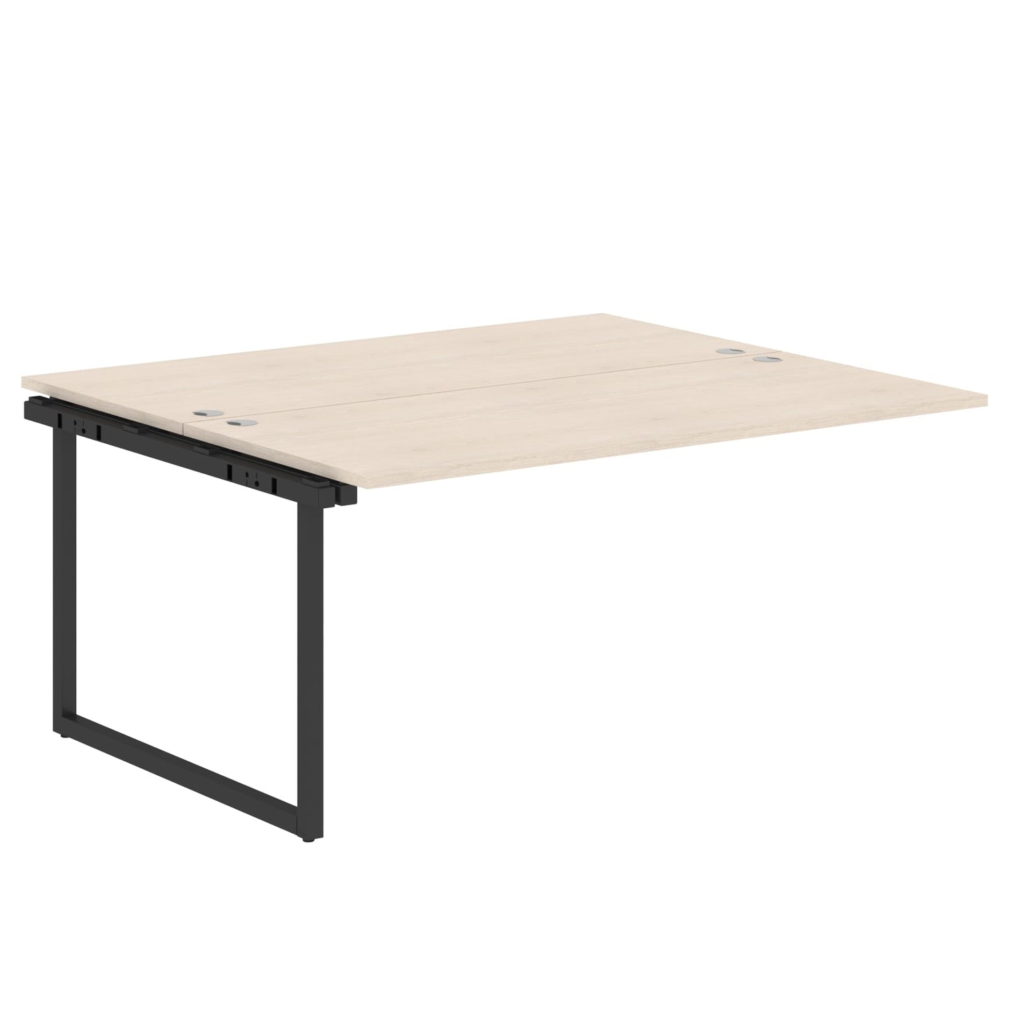 RECTANGULAR SHAPE CLUSTER OF 02 WORKSTATION EXTENSION MADE IN 25MM MFC TOP, E1 LAMINATE CHIPBOARD WITH WOODEN MODESTY PANEL 40X40MM METAL O SHAPE FRAMES by Treejar | Souqify