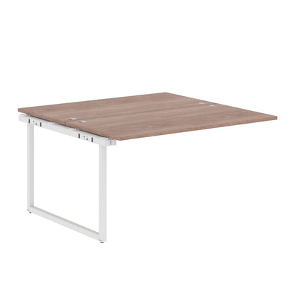 RECTANGULAR SHAPE CLUSTER OF 02 WORKSTATION EXTENSION MADE IN 25MM MFC TOP, E1 LAMINATE CHIPBOARD WITH WOODEN MODESTY PANEL 40X40MM METAL O SHAPE FRAMES by Treejar | Souqify