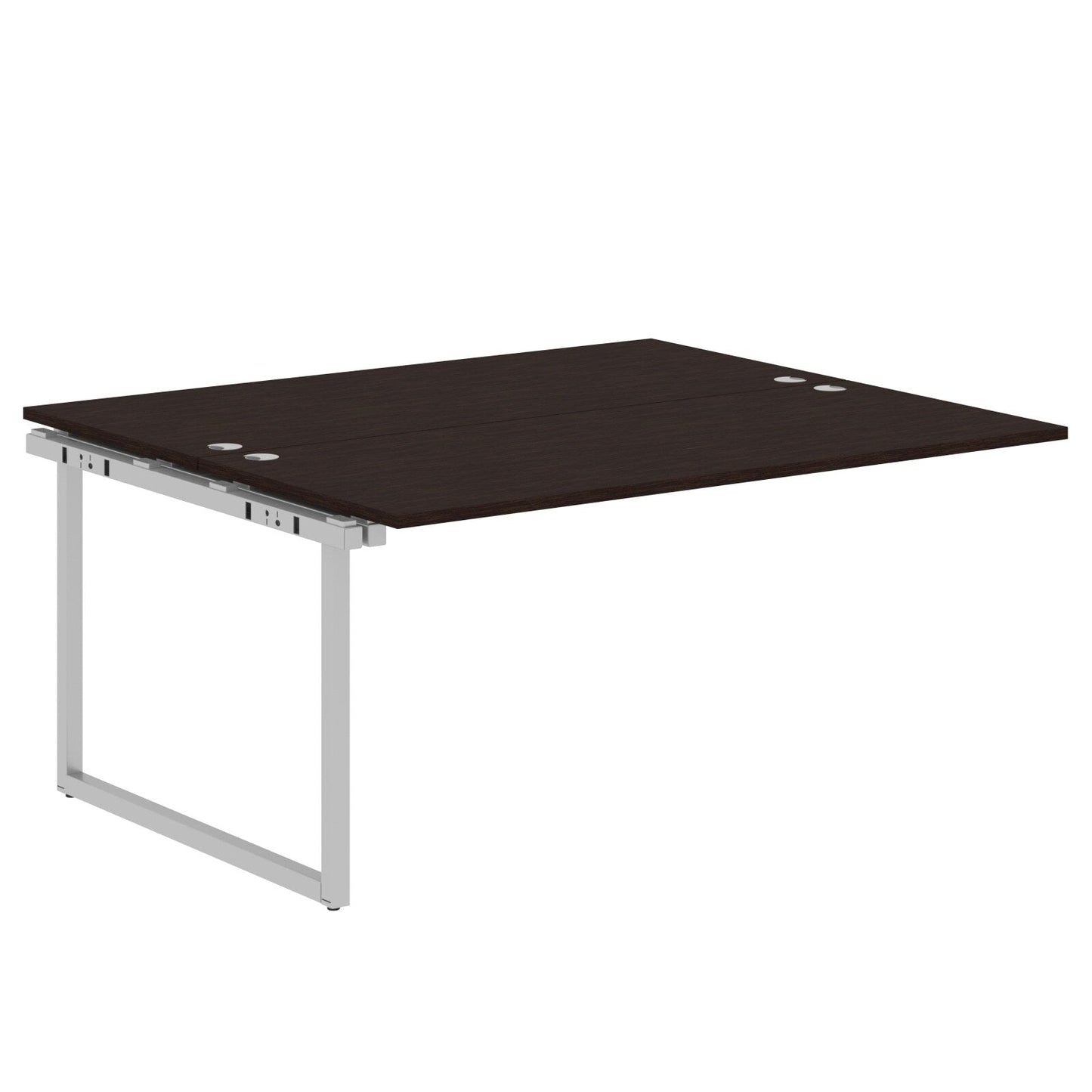 RECTANGULAR SHAPE CLUSTER OF 02 WORKSTATION EXTENSION MADE IN 25MM MFC TOP, E1 LAMINATE CHIPBOARD WITH WOODEN MODESTY PANEL 40X40MM METAL O SHAPE FRAMES by Treejar | Souqify