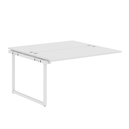 RECTANGULAR SHAPE CLUSTER OF 02 WORKSTATION EXTENSION MADE IN 25MM MFC TOP, E1 LAMINATE CHIPBOARD WITH WOODEN MODESTY PANEL 40X40MM METAL O SHAPE FRAMES by Treejar | Souqify