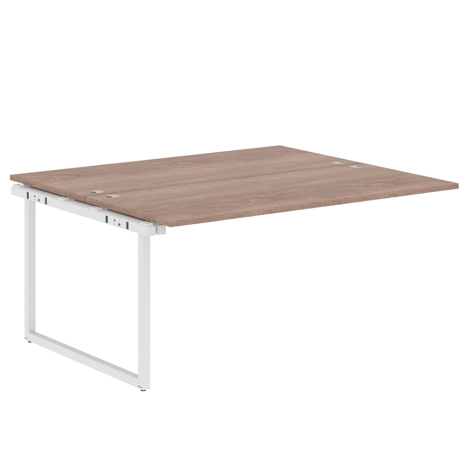 RECTANGULAR SHAPE CLUSTER OF 02 WORKSTATION EXTENSION MADE IN 25MM MFC TOP, E1 LAMINATE CHIPBOARD WITH WOODEN MODESTY PANEL 40X40MM METAL O SHAPE FRAMES by Treejar | Souqify