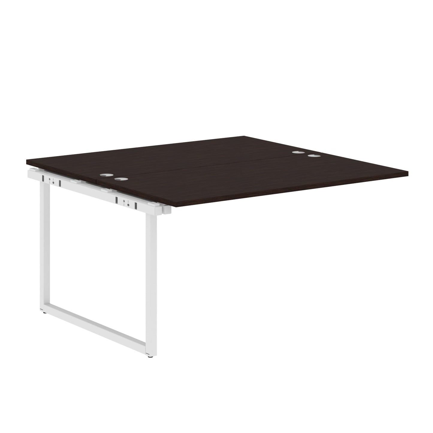 RECTANGULAR SHAPE CLUSTER OF 02 WORKSTATION EXTENSION MADE IN 25MM MFC TOP, E1 LAMINATE CHIPBOARD WITH WOODEN MODESTY PANEL 40X40MM METAL O SHAPE FRAMES by Treejar | Souqify