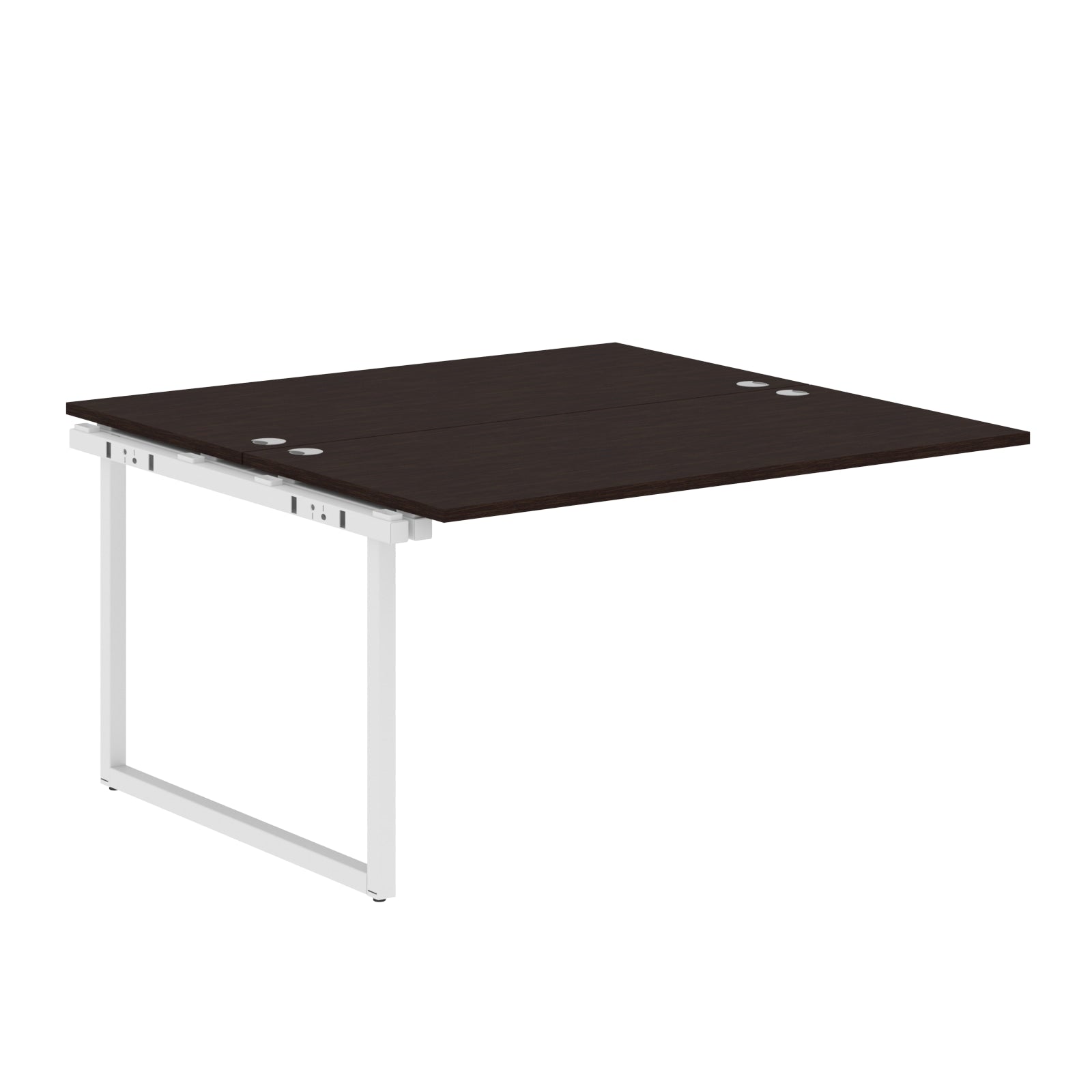 RECTANGULAR SHAPE CLUSTER OF 02 WORKSTATION EXTENSION MADE IN 25MM MFC TOP, E1 LAMINATE CHIPBOARD WITH WOODEN MODESTY PANEL 40X40MM METAL O SHAPE FRAMES by Treejar | Souqify