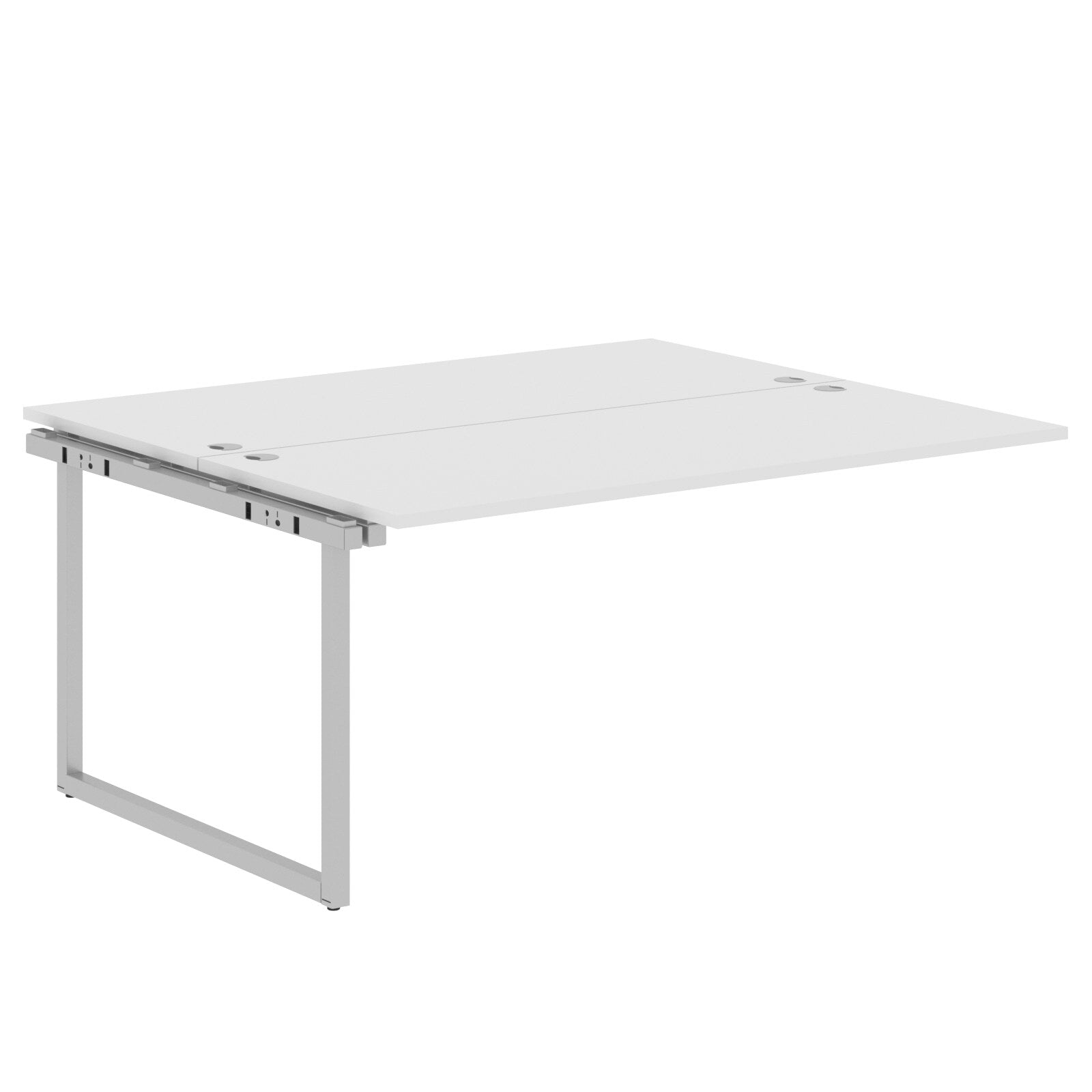 RECTANGULAR SHAPE CLUSTER OF 02 WORKSTATION EXTENSION MADE IN 25MM MFC TOP, E1 LAMINATE CHIPBOARD WITH WOODEN MODESTY PANEL 40X40MM METAL O SHAPE FRAMES by Treejar | Souqify
