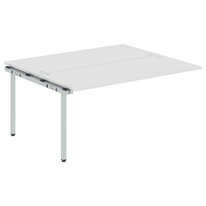RECTANGULAR SHAPE CLUSTER OF 02 WORKSTATION EXTENSION MADE IN 25MM MFC TOP, E1 LAMINATE CHIPBOARD WITH WOODEN MODESTY PANEL 40X40MM METAL U SHAPE FRAMES by Treejar | Souqify