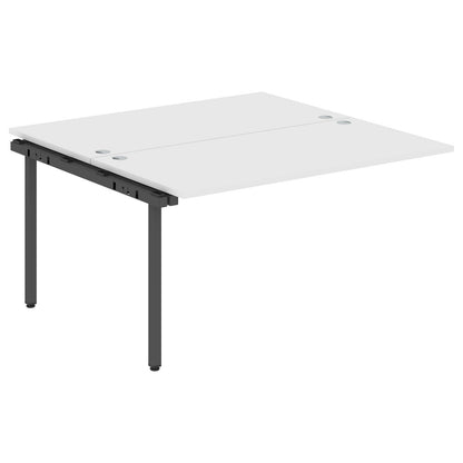 RECTANGULAR SHAPE CLUSTER OF 02 WORKSTATION EXTENSION MADE IN 25MM MFC TOP, E1 LAMINATE CHIPBOARD WITH WOODEN MODESTY PANEL 40X40MM METAL U SHAPE FRAMES by Treejar | Souqify
