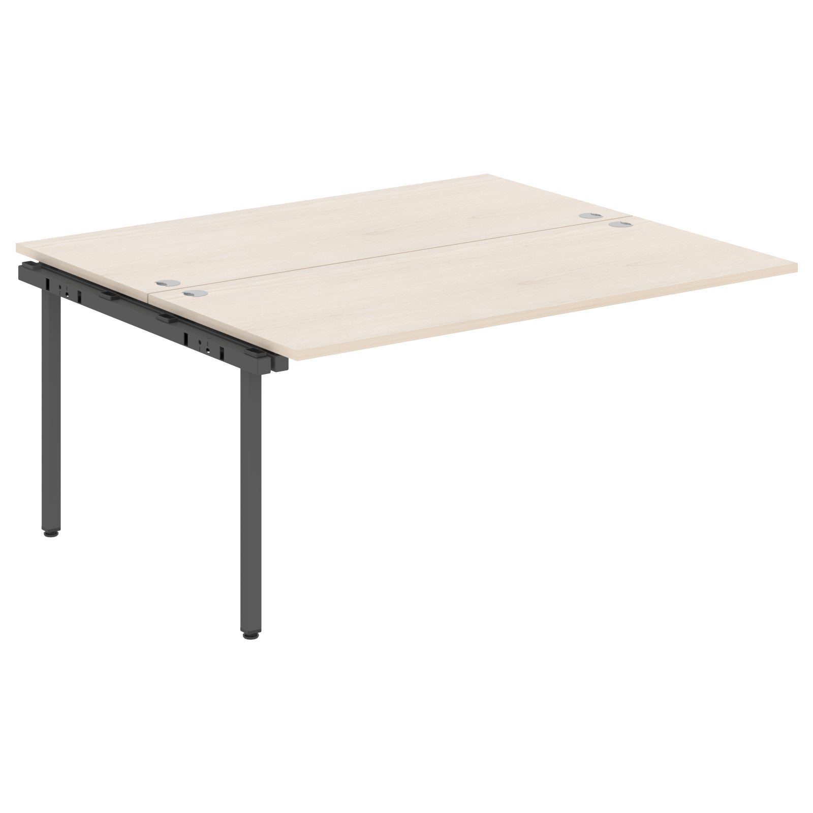 RECTANGULAR SHAPE CLUSTER OF 02 WORKSTATION EXTENSION MADE IN 25MM MFC TOP, E1 LAMINATE CHIPBOARD WITH WOODEN MODESTY PANEL 40X40MM METAL U SHAPE FRAMES by Treejar | Souqify