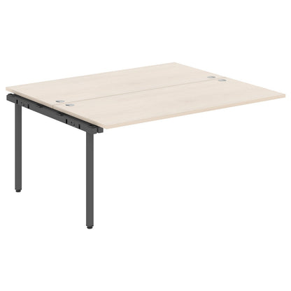 RECTANGULAR SHAPE CLUSTER OF 02 WORKSTATION EXTENSION MADE IN 25MM MFC TOP, E1 LAMINATE CHIPBOARD WITH WOODEN MODESTY PANEL 40X40MM METAL U SHAPE FRAMES by Treejar | Souqify