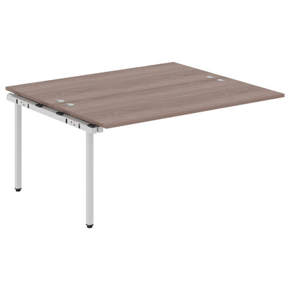 RECTANGULAR SHAPE CLUSTER OF 02 WORKSTATION EXTENSION MADE IN 25MM MFC TOP, E1 LAMINATE CHIPBOARD WITH WOODEN MODESTY PANEL 40X40MM METAL U SHAPE FRAMES by Treejar | Souqify