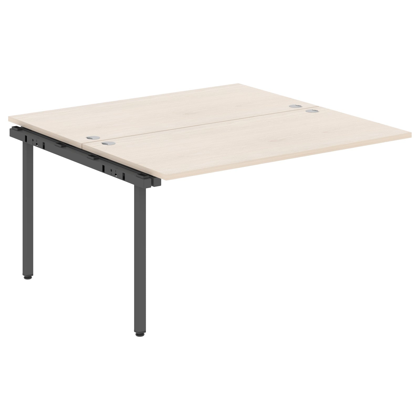RECTANGULAR SHAPE CLUSTER OF 02 WORKSTATION EXTENSION MADE IN 25MM MFC TOP, E1 LAMINATE CHIPBOARD WITH WOODEN MODESTY PANEL 40X40MM METAL U SHAPE FRAMES by Treejar | Souqify