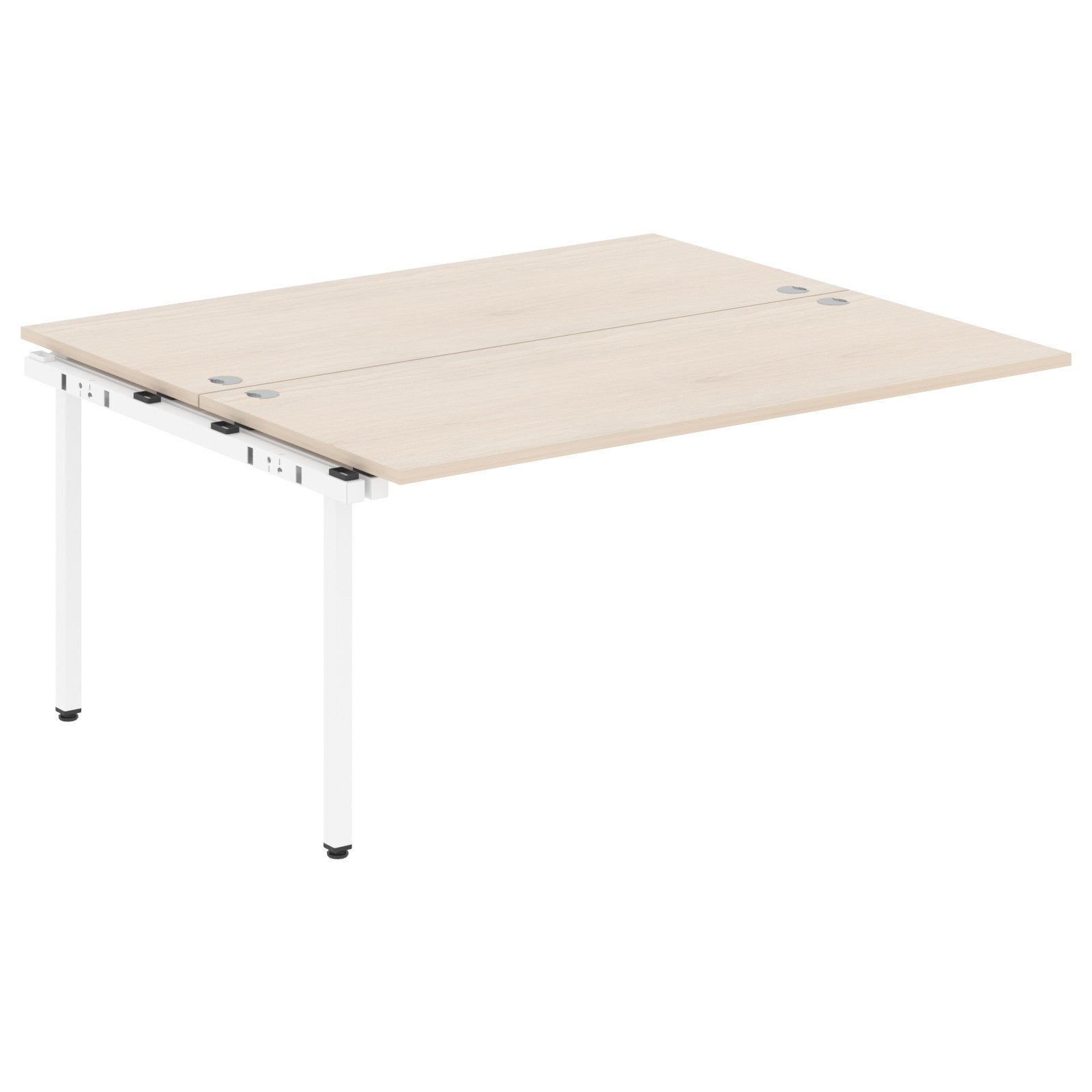 RECTANGULAR SHAPE CLUSTER OF 02 WORKSTATION EXTENSION MADE IN 25MM MFC TOP, E1 LAMINATE CHIPBOARD WITH WOODEN MODESTY PANEL 40X40MM METAL U SHAPE FRAMES by Treejar | Souqify