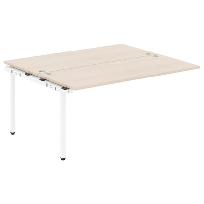RECTANGULAR SHAPE CLUSTER OF 02 WORKSTATION EXTENSION MADE IN 25MM MFC TOP, E1 LAMINATE CHIPBOARD WITH WOODEN MODESTY PANEL 40X40MM METAL U SHAPE FRAMES by Treejar | Souqify