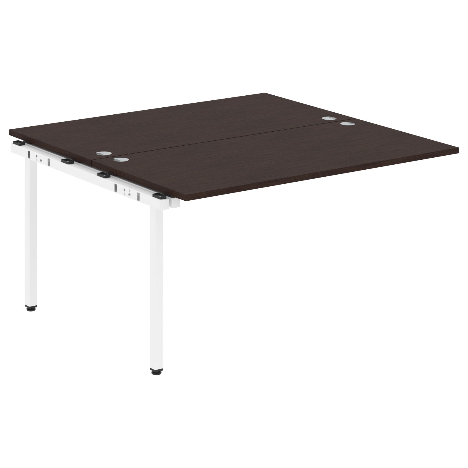 RECTANGULAR SHAPE CLUSTER OF 02 WORKSTATION EXTENSION MADE IN 25MM MFC TOP, E1 LAMINATE CHIPBOARD WITH WOODEN MODESTY PANEL 40X40MM METAL U SHAPE FRAMES by Treejar | Souqify
