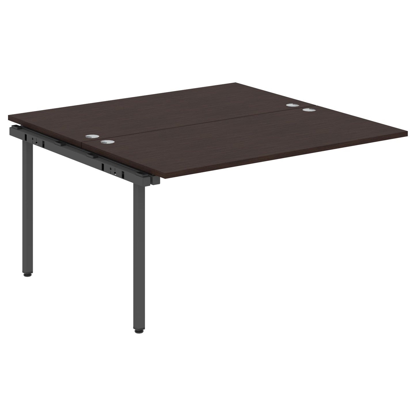 RECTANGULAR SHAPE CLUSTER OF 02 WORKSTATION EXTENSION MADE IN 25MM MFC TOP, E1 LAMINATE CHIPBOARD WITH WOODEN MODESTY PANEL 40X40MM METAL U SHAPE FRAMES by Treejar | Souqify