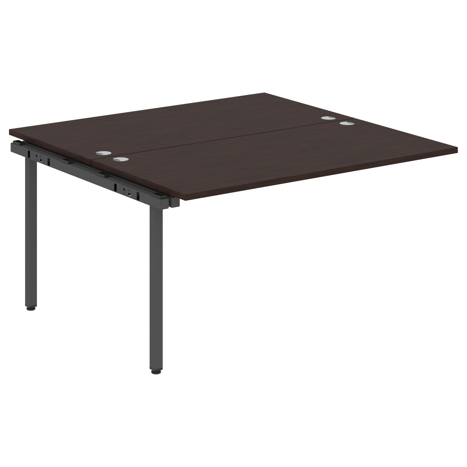 RECTANGULAR SHAPE CLUSTER OF 02 WORKSTATION EXTENSION MADE IN 25MM MFC TOP, E1 LAMINATE CHIPBOARD WITH WOODEN MODESTY PANEL 40X40MM METAL U SHAPE FRAMES by Treejar | Souqify