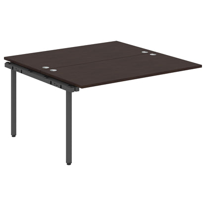 RECTANGULAR SHAPE CLUSTER OF 02 WORKSTATION EXTENSION MADE IN 25MM MFC TOP, E1 LAMINATE CHIPBOARD WITH WOODEN MODESTY PANEL 40X40MM METAL U SHAPE FRAMES by Treejar | Souqify