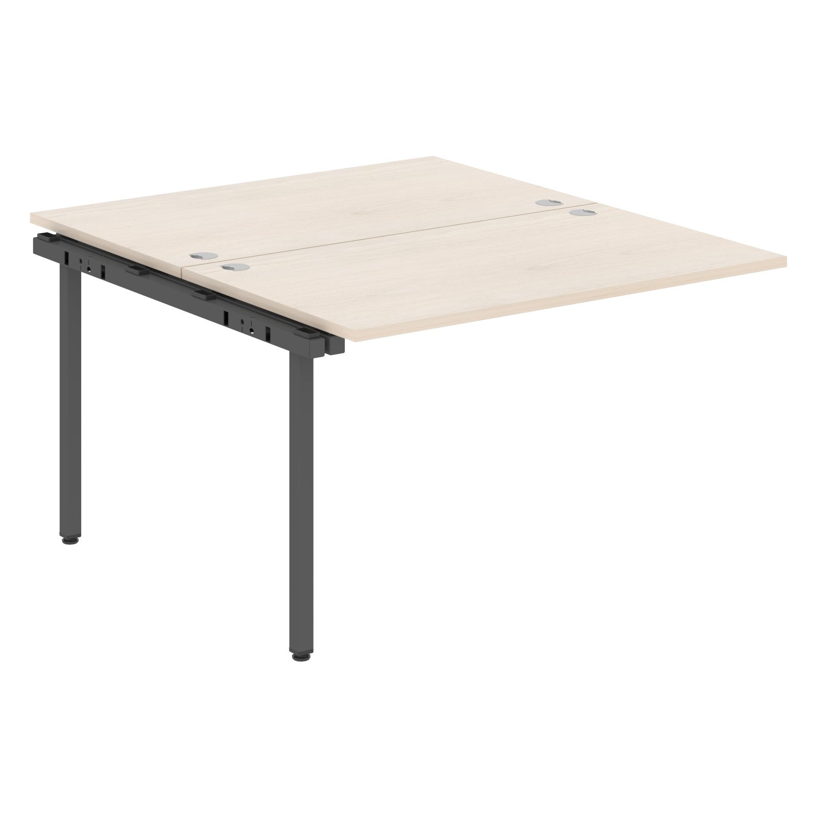 RECTANGULAR SHAPE CLUSTER OF 02 WORKSTATION EXTENSION MADE IN 25MM MFC TOP, E1 LAMINATE CHIPBOARD WITH WOODEN MODESTY PANEL 40X40MM METAL U SHAPE FRAMES by Treejar | Souqify