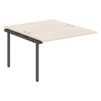 RECTANGULAR SHAPE CLUSTER OF 02 WORKSTATION EXTENSION MADE IN 25MM MFC TOP, E1 LAMINATE CHIPBOARD WITH WOODEN MODESTY PANEL 40X40MM METAL U SHAPE FRAMES by Treejar | Souqify
