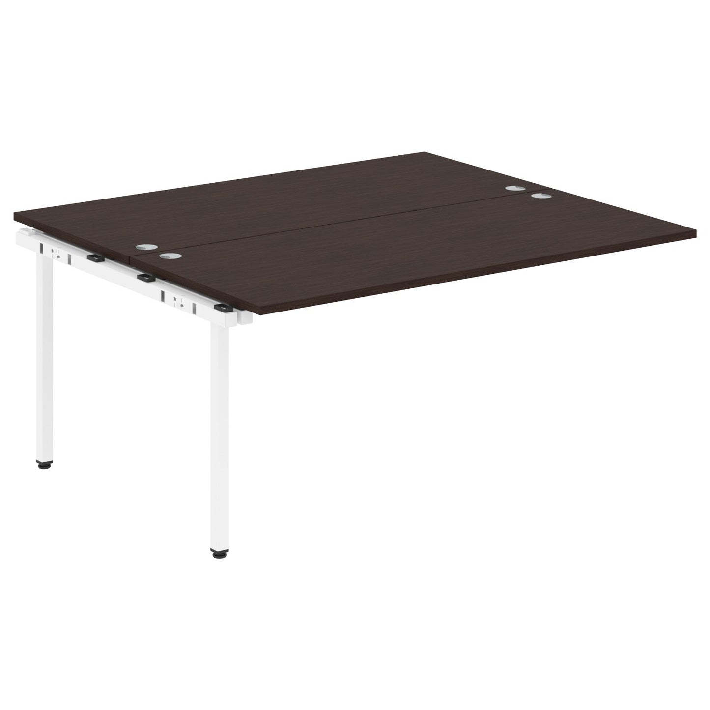 RECTANGULAR SHAPE CLUSTER OF 02 WORKSTATION EXTENSION MADE IN 25MM MFC TOP, E1 LAMINATE CHIPBOARD WITH WOODEN MODESTY PANEL 40X40MM METAL U SHAPE FRAMES by Treejar | Souqify