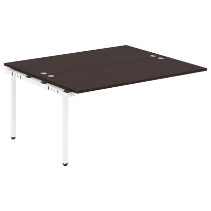 RECTANGULAR SHAPE CLUSTER OF 02 WORKSTATION EXTENSION MADE IN 25MM MFC TOP, E1 LAMINATE CHIPBOARD WITH WOODEN MODESTY PANEL 40X40MM METAL U SHAPE FRAMES by Treejar | Souqify